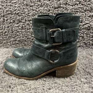 OXS boots Buckle Black Distressed Made In Italy EU Size 40 US 9.5